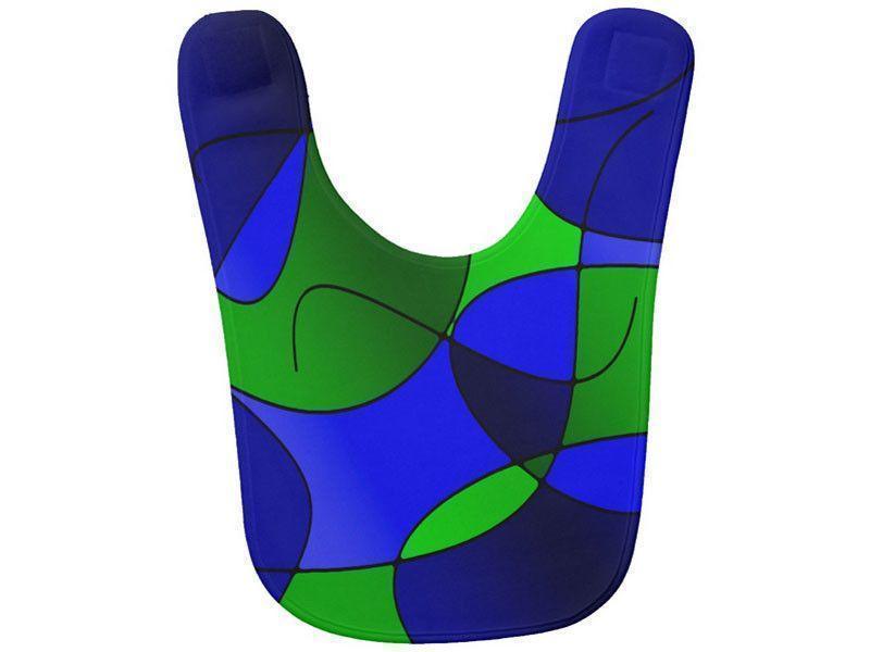 Baby Bibs-ABSTRACT CURVES #1 Baby Bibs-Blues &amp; Greens-from COLORADDICTED.COM-