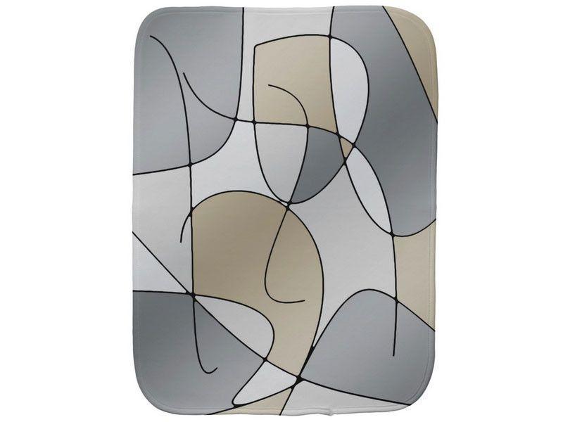 Burp Cloths-ABSTRACT CURVES #1 Burp Cloths-Grays &amp; Beiges-from COLORADDICTED.COM-