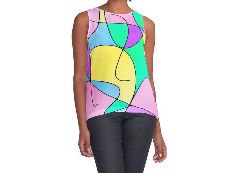 Contrast Tanks-ABSTRACT CURVES #1 Contrast Tanks-Multicolor Light-from COLORADDICTED.COM-