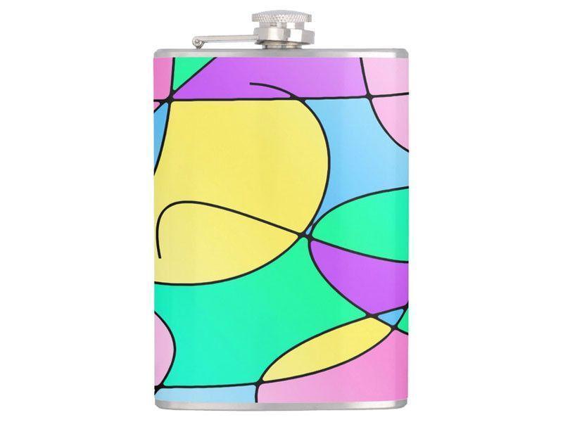 Hip Flasks-ABSTRACT CURVES #1 Hip Flasks-Multicolor Light-from COLORADDICTED.COM-