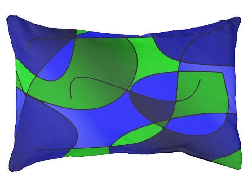 Dog Beds-ABSTRACT CURVES #1 Indoor/Outdoor Dog Beds-Blues &amp; Greens-from COLORADDICTED.COM-