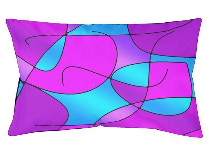 Dog Beds-ABSTRACT CURVES #1 Indoor/Outdoor Dog Beds-Purples, Fuchsias, Magentas &amp; Turquoises-from COLORADDICTED.COM-ZZ-256859570231227111