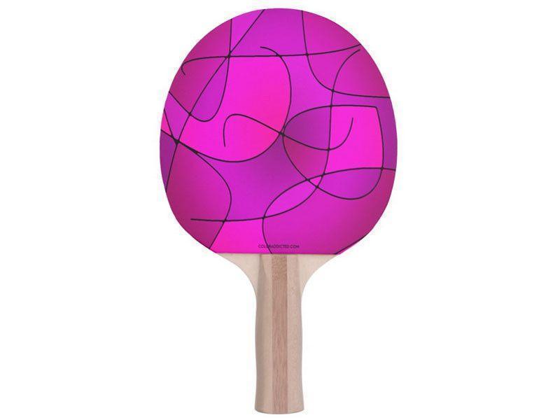 Ping Pong Paddles-ABSTRACT CURVES #1 Ping Pong Paddles-Purples &amp; Fuchsias &amp; Magentas-from COLORADDICTED.COM-
