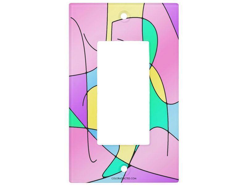 Light Switch Covers-ABSTRACT CURVES #1 Single, Double &amp; Triple-Rocker Light Switch Covers-from COLORADDICTED.COM-