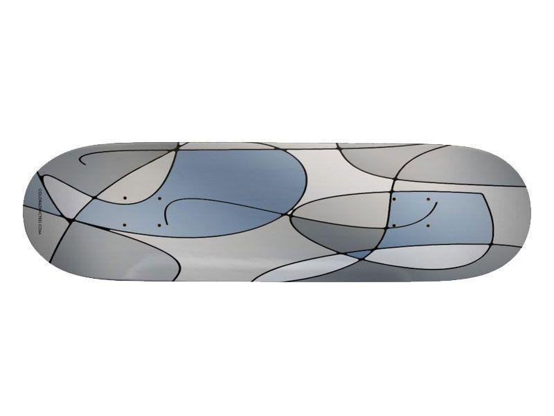 Skateboard Decks-ABSTRACT CURVES #1 Skateboard Decks-Grays-from COLORADDICTED.COM-
