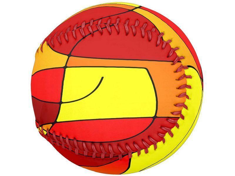 Softballs-ABSTRACT CURVES #1 Softballs-Reds &amp; Oranges &amp; Yellows-from COLORADDICTED.COM-