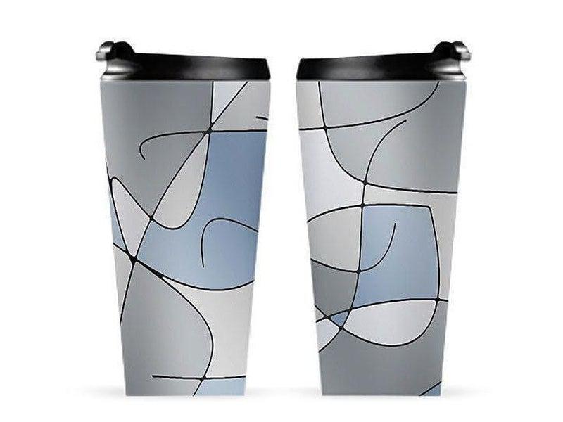 Travel Mugs-ABSTRACT CURVES #1 Travel Mugs-Grays-from COLORADDICTED.COM-