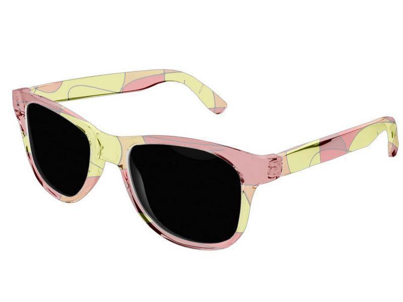 Wayfarer Sunglasses-ABSTRACT CURVES #1 Wayfarer Sunglasses (transparent background)-Reds, Oranges &amp; Yellows-from COLORADDICTED.COM-