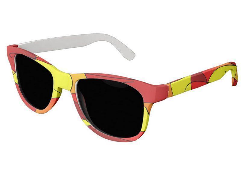 Wayfarer Sunglasses-ABSTRACT CURVES #1 Wayfarer Sunglasses (white background)-Reds, Oranges &amp; Yellows-from COLORADDICTED.COM-