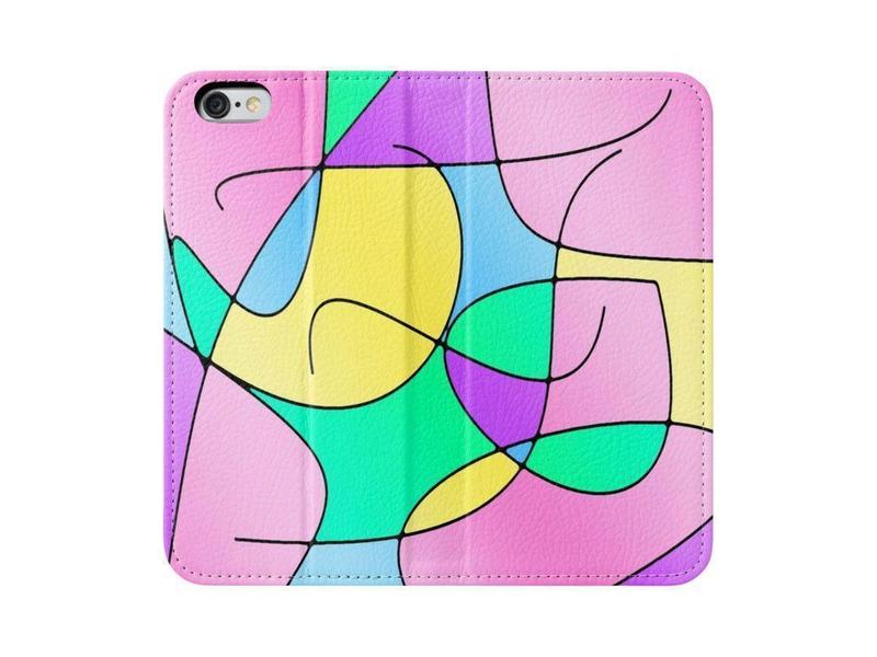 iPhone Wallets-ABSTRACT CURVES #1 iPhone Wallets-Multicolor Light-from COLORADDICTED.COM-