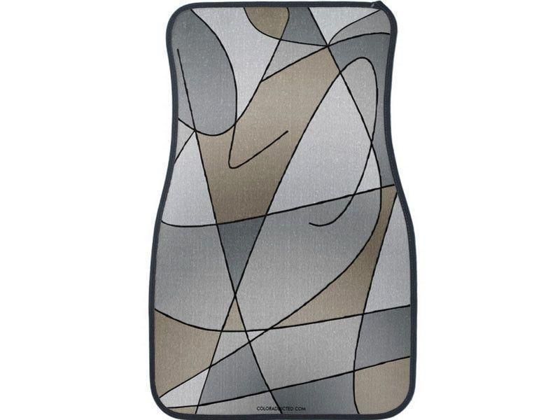 Car Mats-ABSTRACT CURVES #2 Car Mats Sets-Grays &amp; Beiges-from COLORADDICTED.COM-