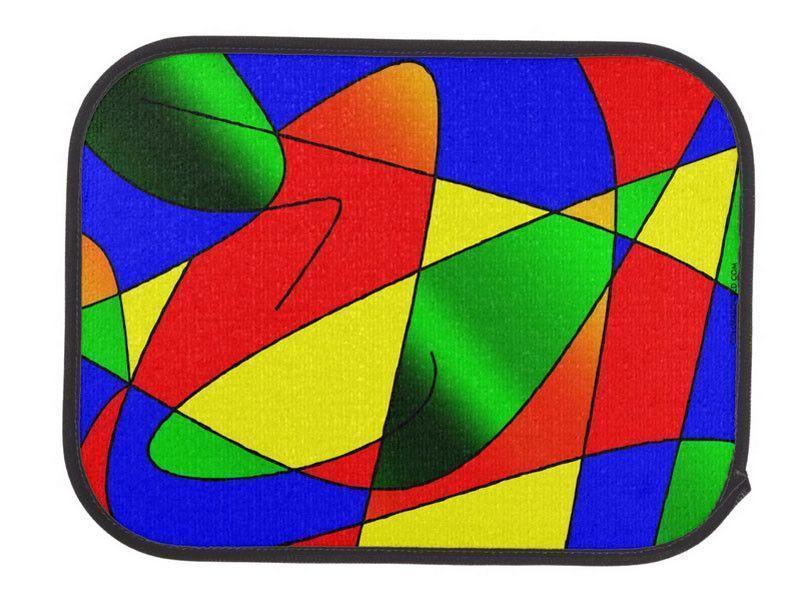 Car Mats-ABSTRACT CURVES #2 Car Mats Sets-Multicolor Bright-from COLORADDICTED.COM-