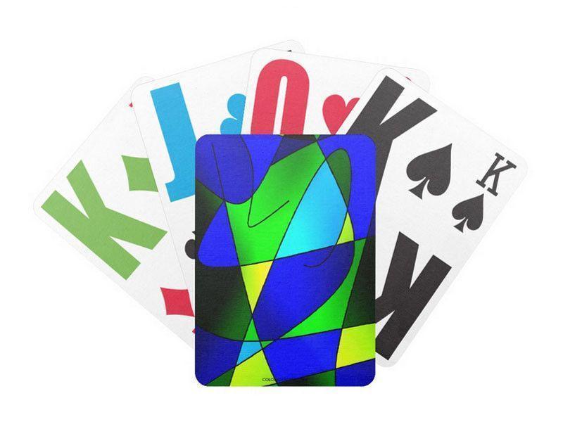 Playing Cards-ABSTRACT CURVES #2 Premium Bicycle® E-Z See® LoVision® Playing Cards for visually impaired players-Multicolor Bright-from COLORADDICTED.COM-