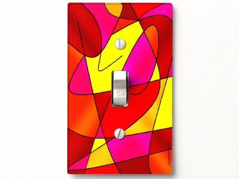 Light Switch Covers-ABSTRACT CURVES #2 Single, Double &amp; Triple-Toggle Light Switch Covers-from COLORADDICTED.COM-