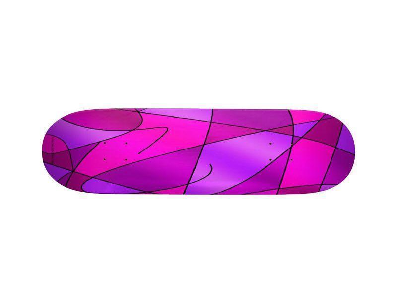 Skateboards-ABSTRACT CURVES #2 Skateboards-Purples &amp; Violets &amp; Fuchsias &amp; Magentas-from COLORADDICTED.COM-