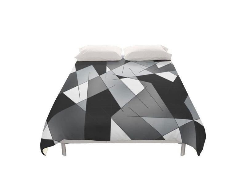 Duvet Covers-ABSTRACT LINES #1 Duvet Covers-Multicolor Light-from COLORADDICTED.COM-