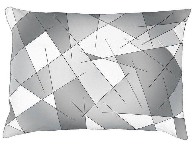 Dog Beds-ABSTRACT LINES #1 Indoor/Outdoor Dog Beds-Grays &amp; White-from COLORADDICTED.COM-