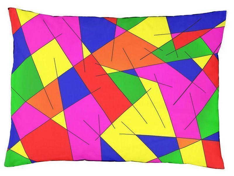 Dog Beds-ABSTRACT LINES #1 Indoor/Outdoor Dog Beds-Multicolor Bright-from COLORADDICTED.COM-