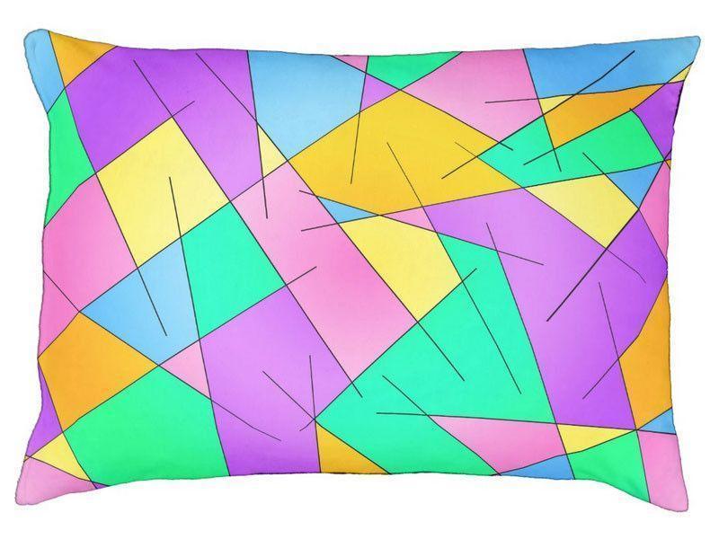 Dog Beds-ABSTRACT LINES #1 Indoor/Outdoor Dog Beds-Multicolor Light-from COLORADDICTED.COM-