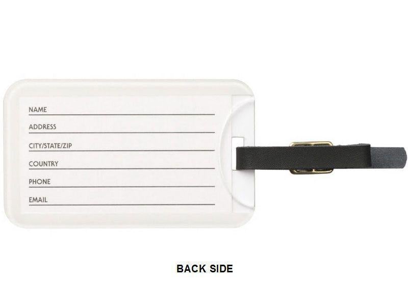 Luggage Tags-ABSTRACT LINES #1 Luggage Tags-Black, Grays & White-from COLORADDICTED.COM-
