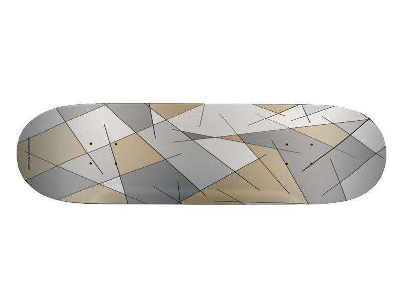 Skateboards-ABSTRACT LINES #1 Skateboards-Grays &amp; Beiges-from COLORADDICTED.COM-