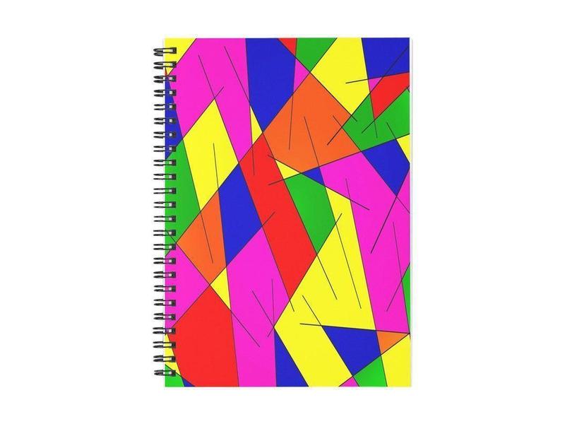 Spiral Notebooks-ABSTRACT LINES #1 Spiral Notebooks-Multicolor Bright-from COLORADDICTED.COM-