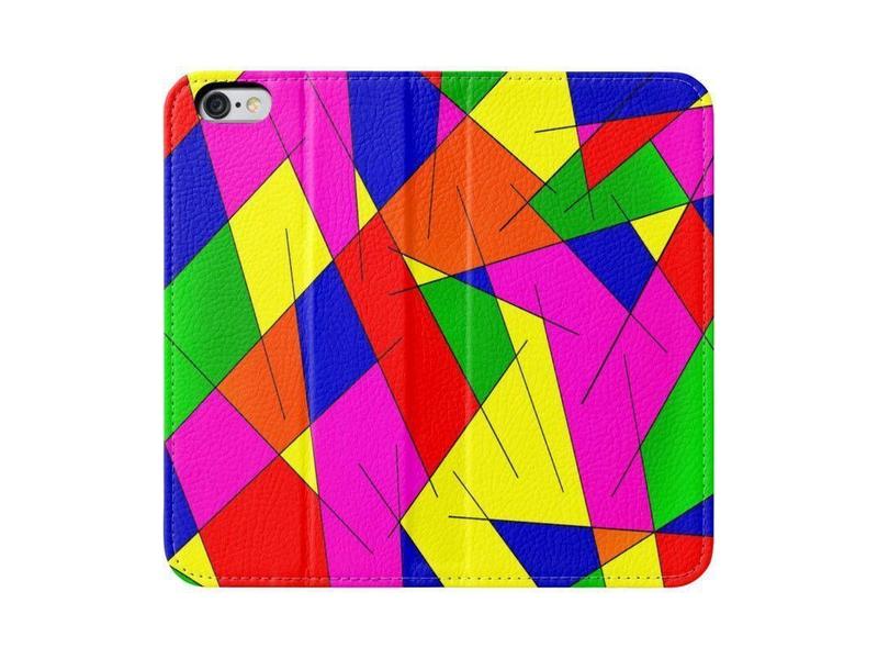iPhone Wallets-ABSTRACT LINES #1 iPhone Wallets-Multicolor Bright-from COLORADDICTED.COM-