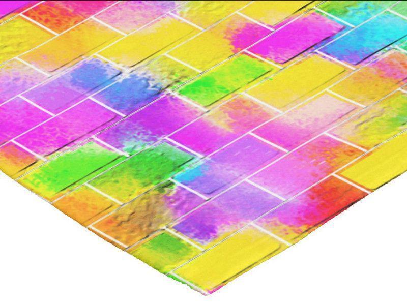 Fleece Blankets-BRICK WALL SMUDGED Fleece Blankets-Multicolor Light-from COLORADDICTED.COM-