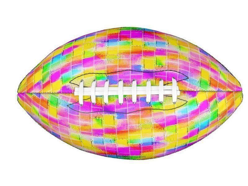 Footballs-BRICK WALL SMUDGED Footballs & Mini Footballs-Multicolor Light-from COLORADDICTED.COM-