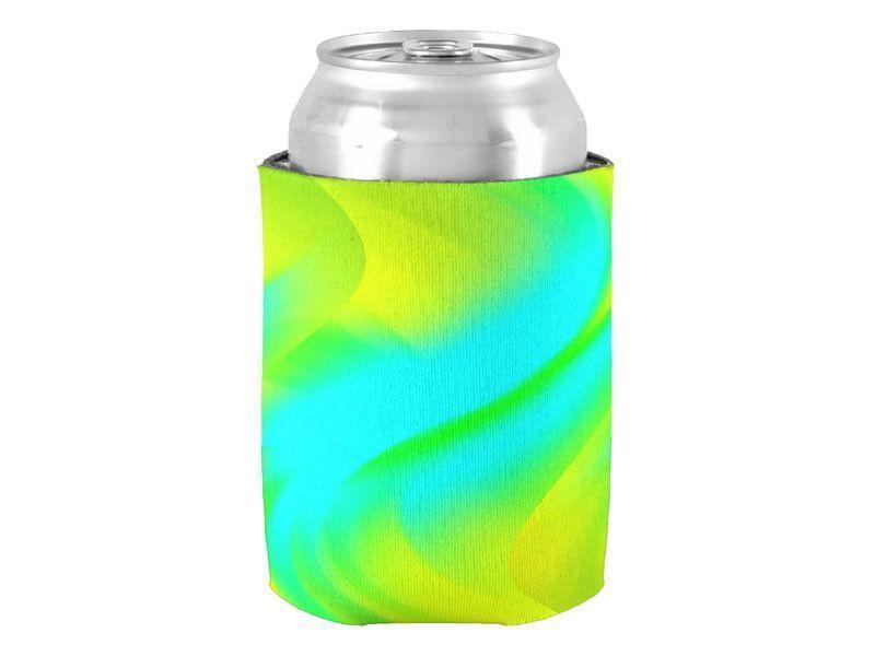 Can Cooler Sleeves – Can Koozies-DREAM PATH Bottle &amp; Can Cooler Sleeves – Bottle &amp; Can Koozies-Greens &amp; Yellows &amp; Light Blues-from COLORADDICTED.COM-