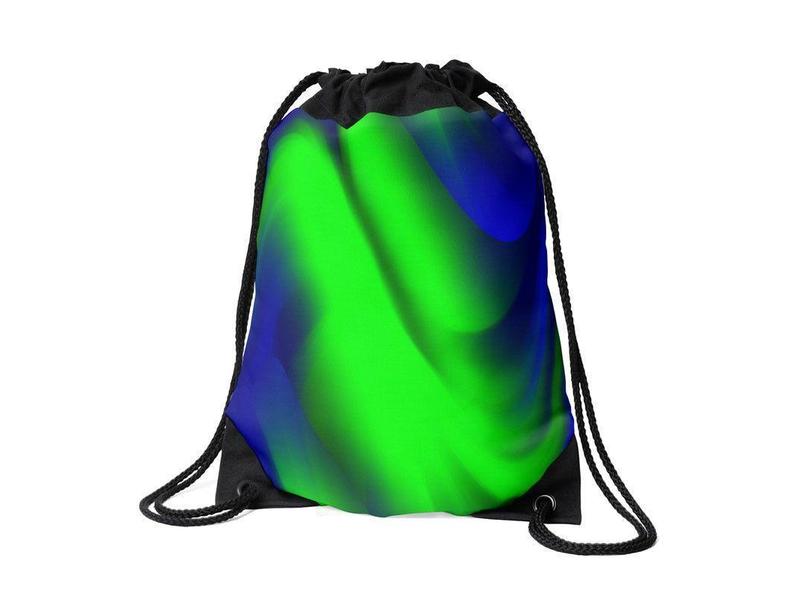 Drawstring Bags-DREAM PATH Drawstring Bags-Blues &amp; Greens-from COLORADDICTED.COM-