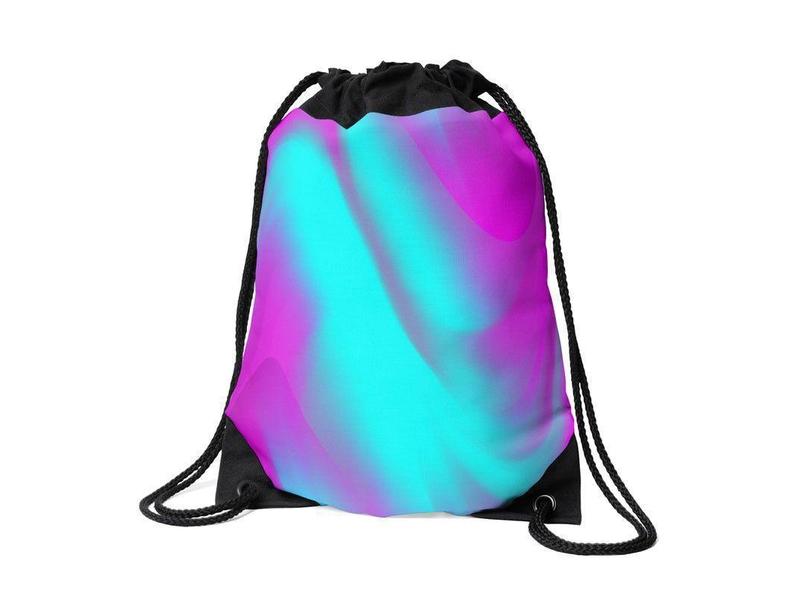 Drawstring Bags-DREAM PATH Drawstring Bags-Purples &amp; Turquoises-from COLORADDICTED.COM-