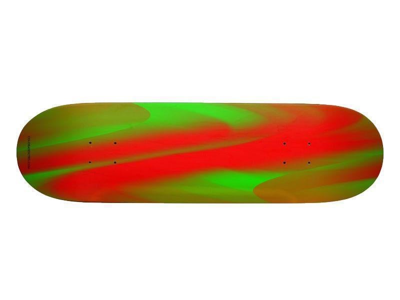 Skateboard Decks-DREAM PATH Skateboard Decks-Greens &amp; Reds-from COLORADDICTED.COM-