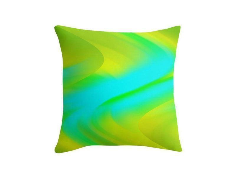 Throw Pillows &amp; Throw Pillow Cases-DREAM PATH Throw Pillows &amp; Throw Pillow Cases-Greens &amp; Yellows &amp; Light Blues-from COLORADDICTED.COM-