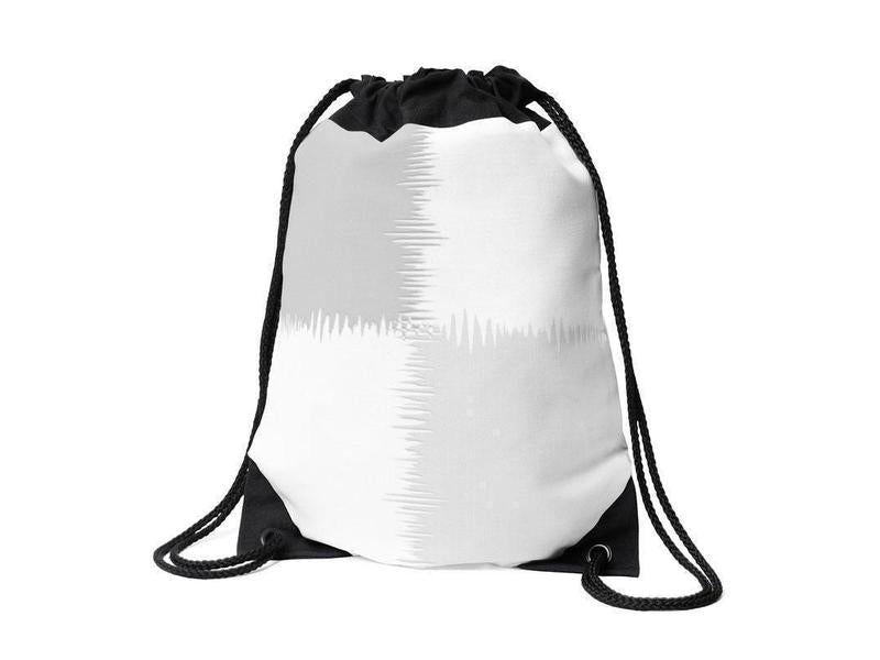 Drawstring Bags-QUARTERS Drawstring Bags-Grays &amp; White-from COLORADDICTED.COM-