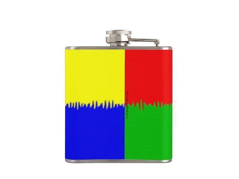 Hip Flasks-QUARTERS Hip Flasks-Red & Blue & Green & Yellow-from COLORADDICTED.COM-