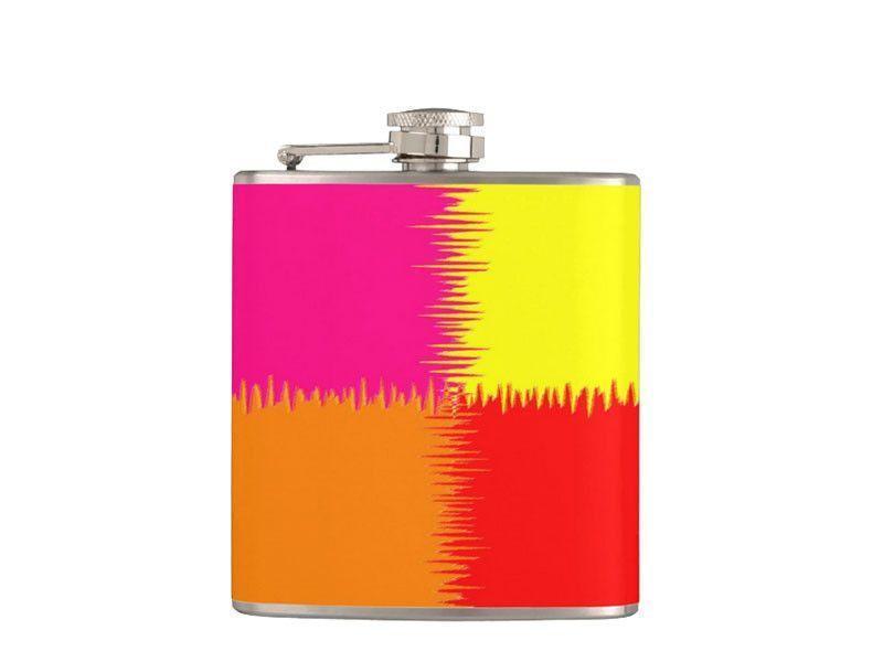 Hip Flasks-QUARTERS Hip Flasks-Red &amp; Orange &amp; Fuchsia &amp; Yellow-from COLORADDICTED.COM-
