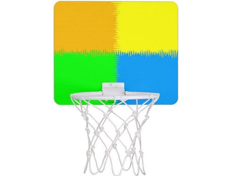 Mini Basketball Hoops-QUARTERS Mini Basketball Hoops-Orange &amp; Blue &amp; Green &amp; Yellow-from COLORADDICTED.COM-