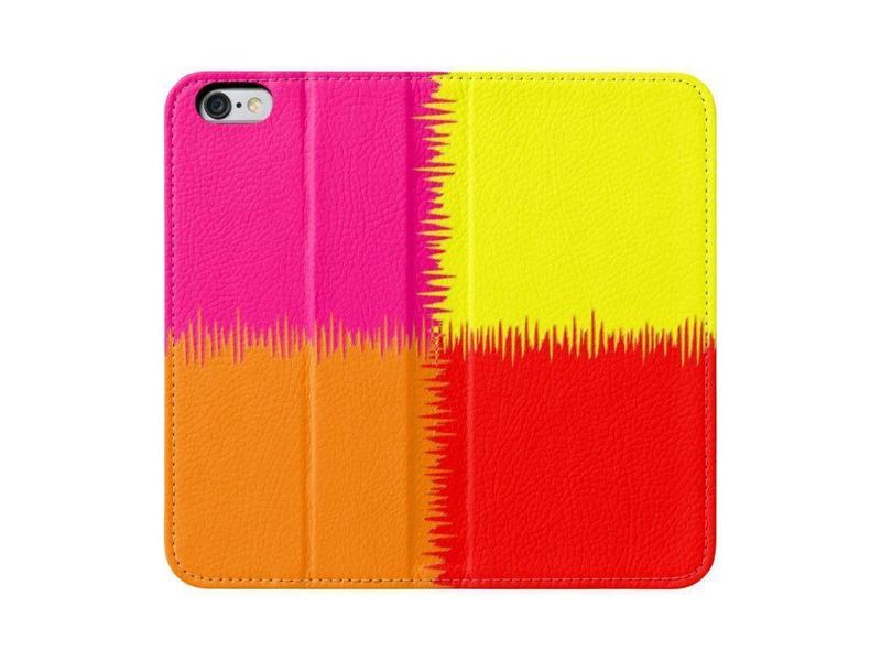 iPhone Wallets-QUARTERS iPhone Wallets-Red &amp; Orange &amp; Fuchsia &amp; Yellow-from COLORADDICTED.COM-