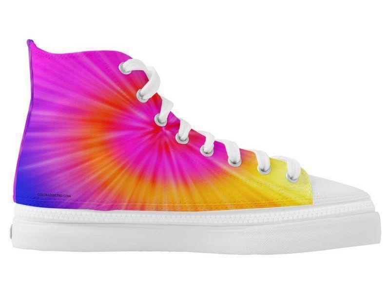 ZipZ High-Top Sneakers-TIE DYE ZipZ High-Top Sneakers-Rainbow Colors-from COLORADDICTED.COM-