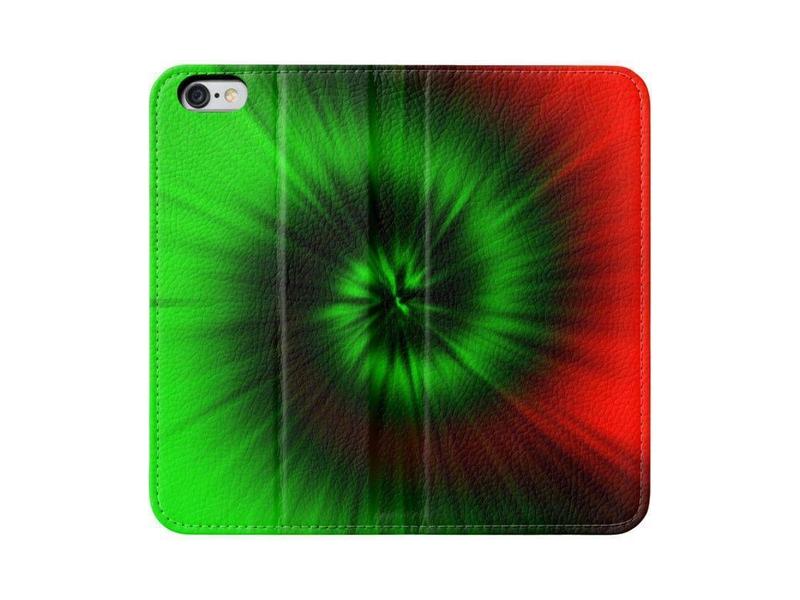 iPhone Wallets-TIE DYE iPhone Wallets-Greens &amp; Reds-from COLORADDICTED.COM-
