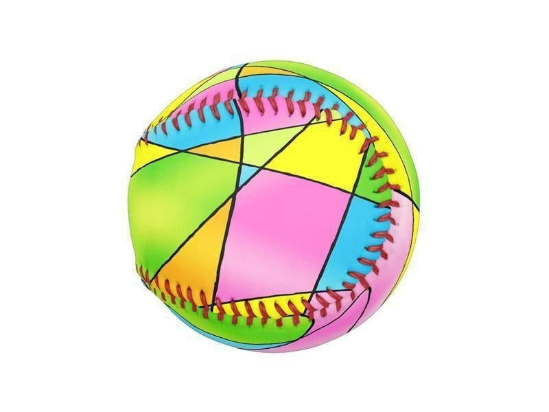 Baseballs with Colorful Prints, Inspirational Quotes & Funny Quotes from COLORADDICTED.COM