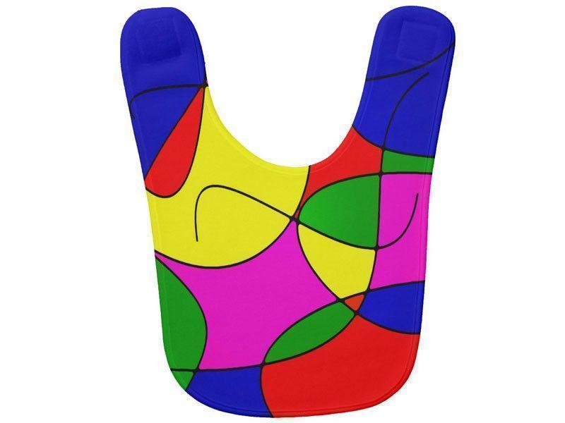 Baby Bibs-ABSTRACT CURVES #1 Baby Bibs-Multicolor Bright-from COLORADDICTED.COM-