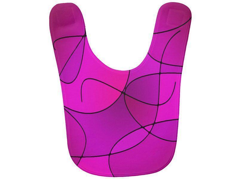 Baby Bibs-ABSTRACT CURVES #1 Baby Bibs-Purples, Fuchsias &amp; Magentas-from COLORADDICTED.COM-