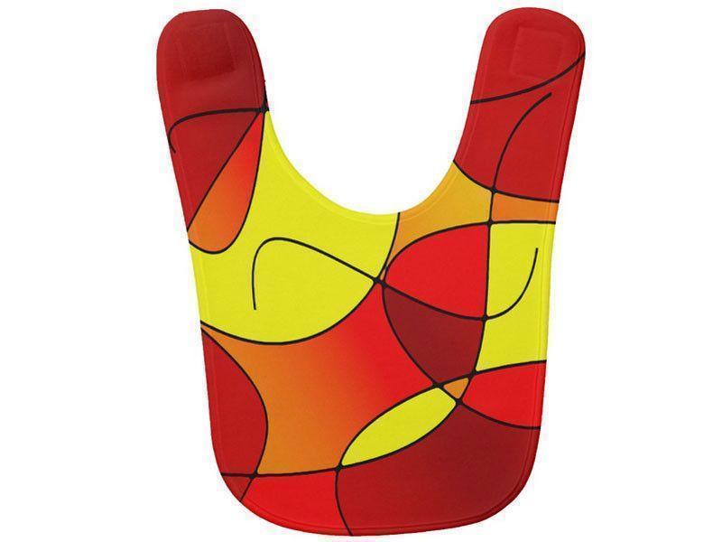 Baby Bibs-ABSTRACT CURVES #1 Baby Bibs-Reds, Oranges &amp; Yellows-from COLORADDICTED.COM-
