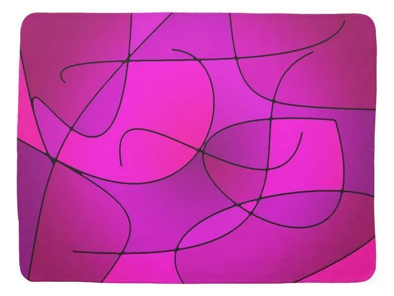 Baby Blankets-ABSTRACT CURVES #1 Baby Blankets-Purples, Fuchsias &amp; Magentas-from COLORADDICTED.COM-