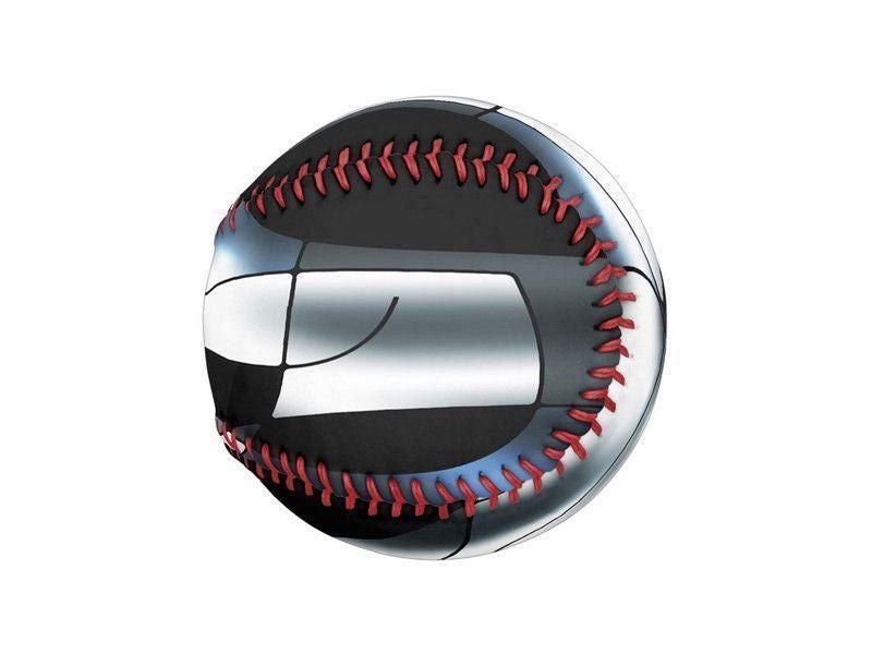 Baseballs-ABSTRACT CURVES #1 Baseballs-Black &amp; Grays &amp; White-from COLORADDICTED.COM-