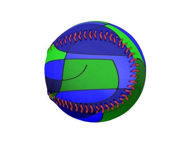 Baseballs-ABSTRACT CURVES #1 Baseballs-Blues &amp; Greens-from COLORADDICTED.COM-