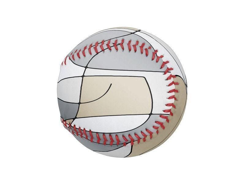 Baseballs-ABSTRACT CURVES #1 Baseballs-Grays &amp; Beiges-from COLORADDICTED.COM-