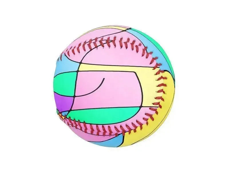 Baseballs-ABSTRACT CURVES #1 Baseballs-Multicolor Light-from COLORADDICTED.COM-